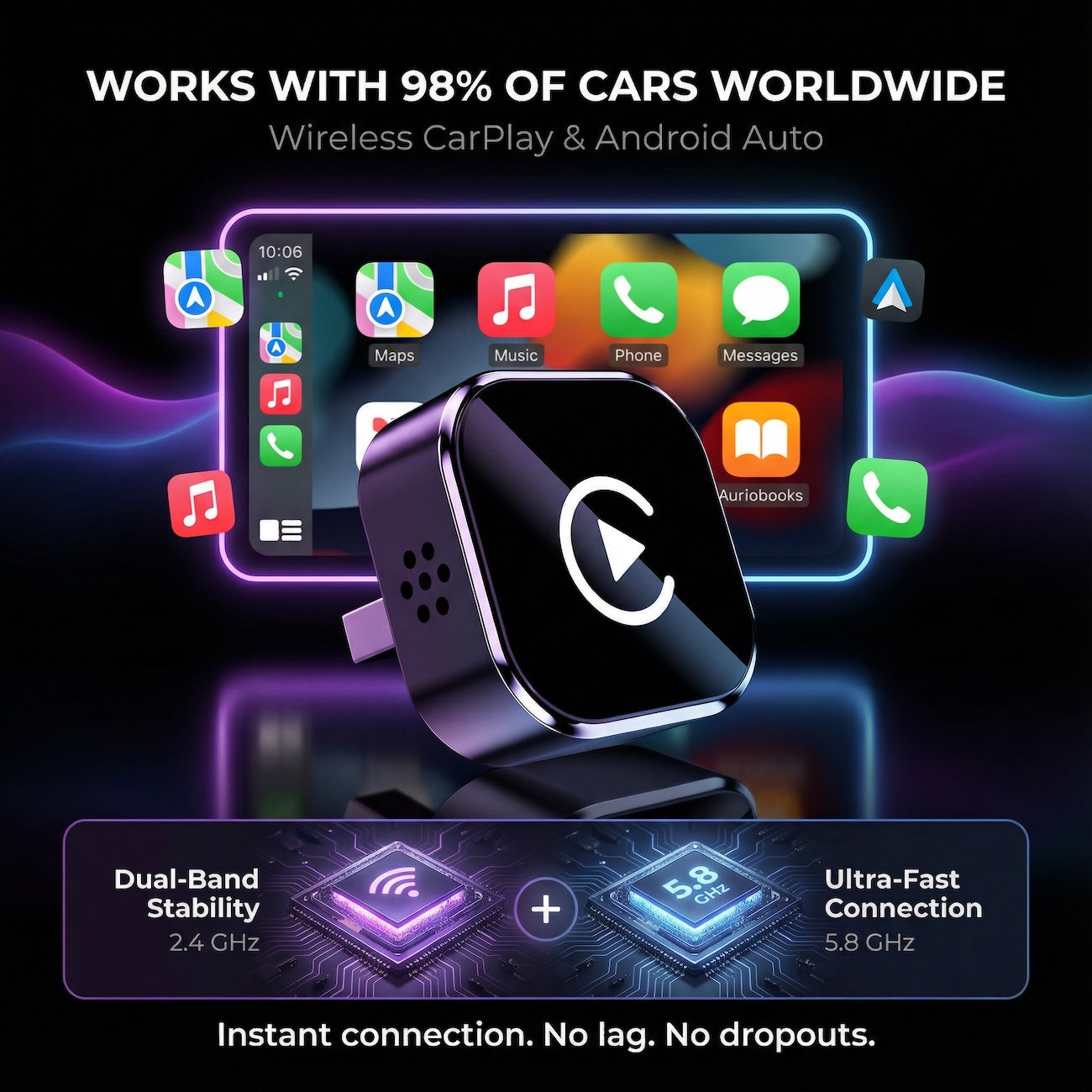 Wireless CarPlay/Android Auto Adapter