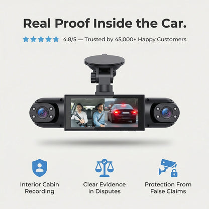 360° 4-Channel Dash Cam with WiFi & Night Vision
